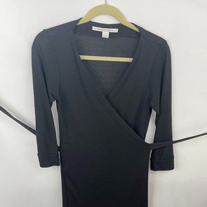 *SOLD* DVF Classic Little Black Wrap Dress Size 6